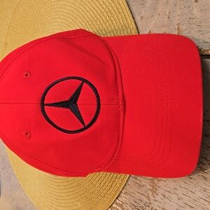 NWOT Nike Golf Mercedes Benz Adult Unisex Red/Black Dri Fit Strapback Cap